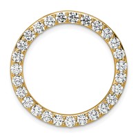 14K Yellow Gold 3 Carat Lab Grown Diamond VS+ F+ Complete Circle Chain Slide Pendant view 1