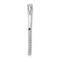 14K White Gold 1 Carat Lab Grown Diamond VS SI+ G+ Complete Circle Chain Slide Pendant view 2