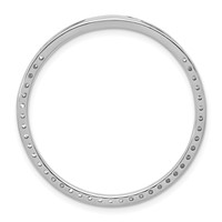 14K White Gold 1 Carat Lab Grown Diamond VS SI+ G+ Complete Circle Chain Slide Pendant view 3