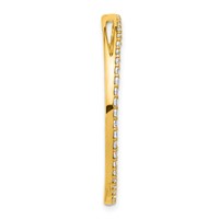 14K Yellow Gold 1 Carat Lab Grown Diamond VS SI+ G+ Complete Circle Chain Slide Pendant view 2