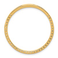 14K Yellow Gold 1 Carat Lab Grown Diamond VS SI+ G+ Complete Circle Chain Slide Pendant view 3