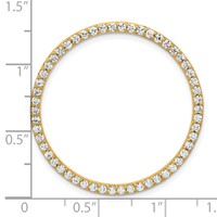 14K Yellow Gold 1 Carat Lab Grown Diamond VS SI+ G+ Complete Circle Chain Slide Pendant view 4
