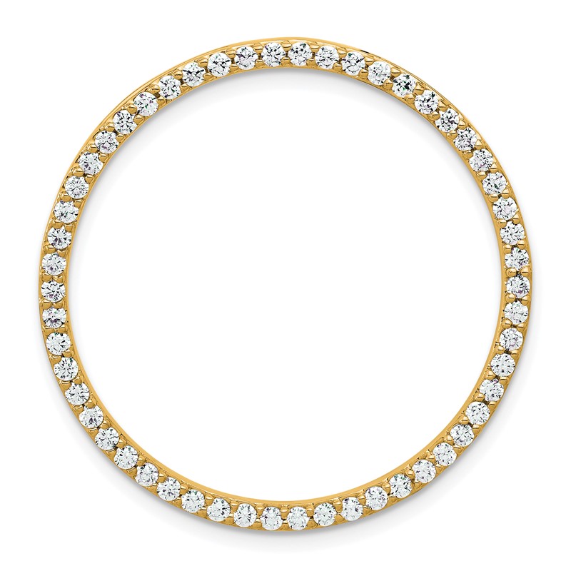 14k 1 carat Lab Grown Diamond VS/SI+ G+ Complete Circle Chain Slide Pendant