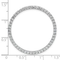14K White Gold 1.50 Carat Lab Grown Diamond VS SI+ G+ Complete Circle Chain Slide Pendant view 4