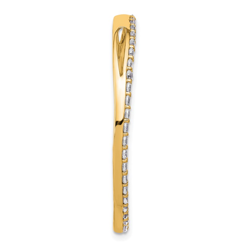 14k 1 1/2 carat Lab Grown Diamond VS+ F+ Complete Circle Chain Slide Pendant