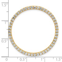 14K Yellow Gold 1.50 Carat Lab Grown Diamond VS SI+ G+ Complete Circle Chain Slide Pendant view 4