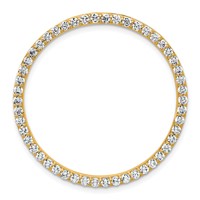 14K Yellow Gold 1.50 Carat Lab Grown Diamond VS SI+ G+ Complete Circle Chain Slide Pendant view 1
