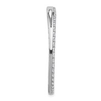 14K White Gold 2 Carat Lab Grown Diamond VS+ F+ Complete Circle Chain Slide Pendant view 2