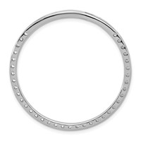 14K White Gold 2 Carat Lab Grown Diamond VS+ F+ Complete Circle Chain Slide Pendant view 3