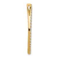 14K Yellow Gold 2 Carat Lab Grown Diamond VS SI+ G+ Complete Circle Chain Slide Pendant view 2