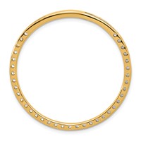 14K Yellow Gold 2 Carat Lab Grown Diamond VS SI+ G+ Complete Circle Chain Slide Pendant view 3