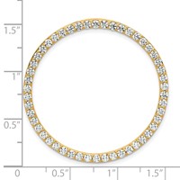 14K Yellow Gold 2 Carat Lab Grown Diamond VS SI+ G+ Complete Circle Chain Slide Pendant view 4