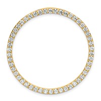 14K Yellow Gold 2 Carat Lab Grown Diamond VS SI+ G+ Complete Circle Chain Slide Pendant view 1