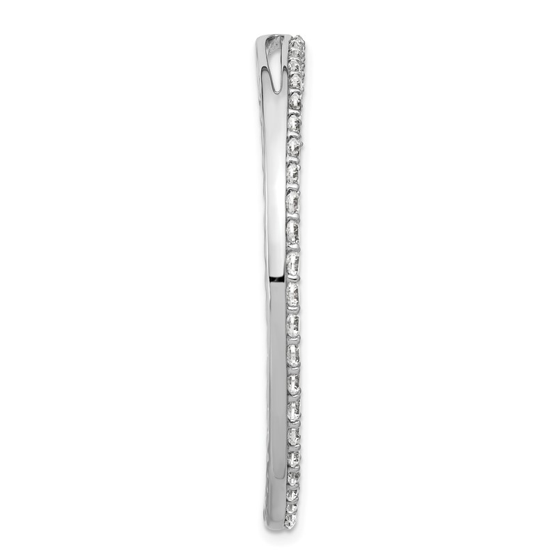 14k White Gold 3 carat Lab Grown Diamond VS+ F+ Complete Circle Chain Slide Pendant