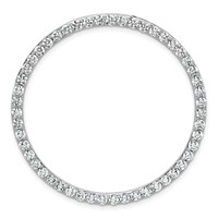 14K White Gold 3 Carat Lab Grown Diamond VS SI+ G+ Complete Circle Chain Slide Pendant view 1