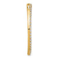 14K Yellow Gold 3 Carat Lab Grown Diamond VS SI+ G+ Complete Circle Chain Slide Pendant view 2