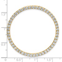 14K Yellow Gold 3 Carat Lab Grown Diamond VS SI+ G+ Complete Circle Chain Slide Pendant view 4