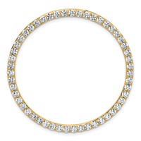 14K Yellow Gold 3 Carat Lab Grown Diamond VS SI+ G+ Complete Circle Chain Slide Pendant view 1