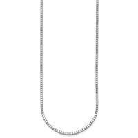 14K White Gold 4.50 Carat Lab Grown Diamond VS SI+ G+ Complete Round Straight Tennis Necklace, 18" view 2