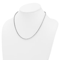 14K White Gold 4.50 Carat Lab Grown Diamond VS SI+ G+ Complete Round Straight Tennis Necklace, 18" view 4