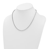 14K White Gold 4.50 Carat Lab Grown Diamond VS SI+ G+ Complete Round Straight Tennis Necklace, 18" view 3