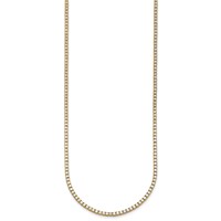 14K Yellow Gold 4.50 Carat Lab Grown Diamond VS+ F+ Complete Round Straight Tennis Necklace, 18" view 2