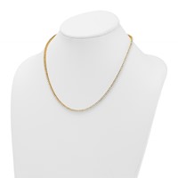 14K Yellow Gold 4.50 Carat Lab Grown Diamond VS+ F+ Complete Round Straight Tennis Necklace, 18" view 3