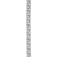 14K White Gold 26.20 Carat Lab Grown Diamond VS SI+ G+ Complete Round Straight Tennis Necklace, 20" view 5