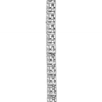 14K White Gold 32.62 Carat Lab Grown Diamond VS SI+ G+ Complete Round Straight Tennis Necklace, 18" view 3