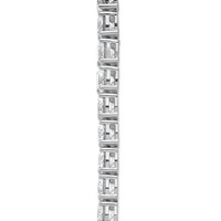 14K White Gold 44 Carat Lab Grown Diamond VS SI+ G+ Complete Round Straight Tennis Necklace, 18" view 3