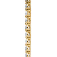 14K Yellow Gold 44 Carat Lab Grown Diamond VS SI+ G+ Complete Round Straight Tennis Necklace, 18" view 3