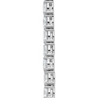 14K White Gold 67 Carat Lab Grown Diamond VS SI+ G+ Complete Round Straight Tennis Necklace, 18" view 3
