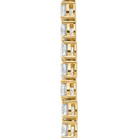14K Yellow Gold 67 Carat Lab Grown Diamond VS SI+ G+ Complete Round Straight Tennis Necklace, 18" view 3