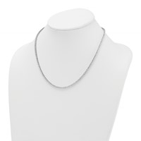 14K White Gold 5 Carat Lab Grown Diamond VS SI+ G+ Complete Graduated Tennis Necklace, 16" view 4