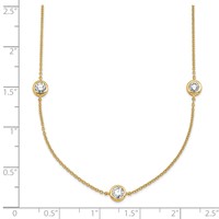14K Yellow Gold 1.75 Carat Lab Grown Diamond VS SI+ G+ Complete Seven Station Necklace, 18" view 5