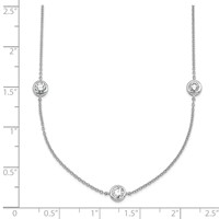 14K White Gold 1.75 Carat Lab Grown Diamond VS SI+ G+ Complete Seven Station Necklace, 18" view 5