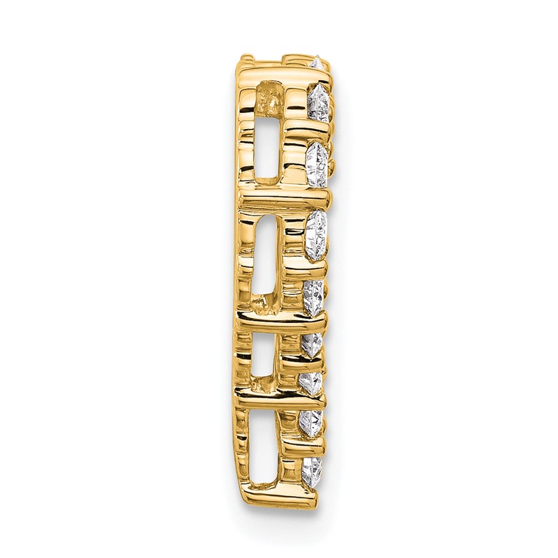 14k 1 carat Lab Grown Diamond VS/SI+ G+ Complete Heart Chain Slide Pendant