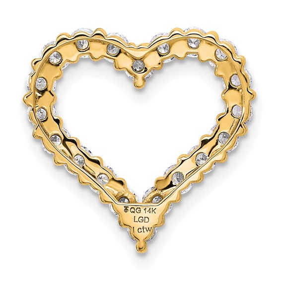 14K Certified Lab Grown Diamond VS/SI FGH Heart Pendant