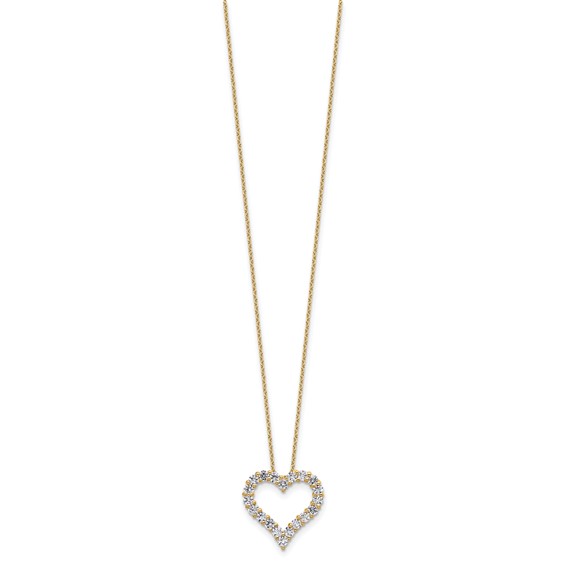 Gold Lab Grown Diamond Heart Necklace