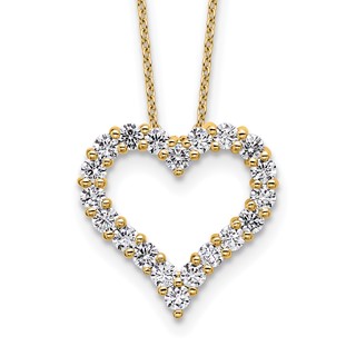 Gold Lab Grown Diamond Heart Necklace
