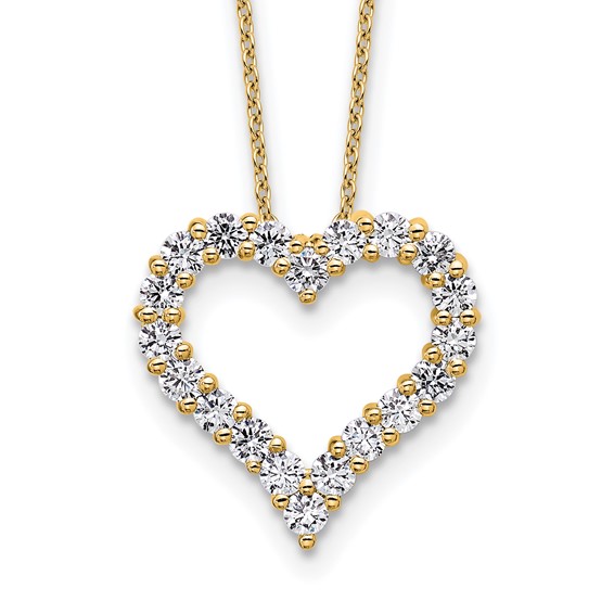 Gold Lab Grown Diamond Heart Necklace