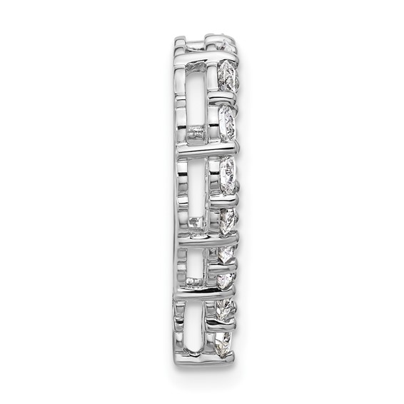 14K Certified White Gold Lab Grown Diamond VS DEF Heart Pendant