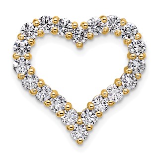 14K Certified Lab Grown Diamond VS DEF Heart Pendant