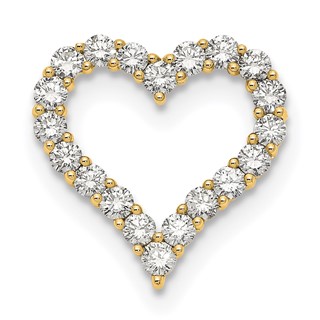 14K Certified Lab Grown Diamond VS DEF Heart Pendant