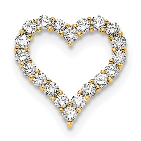 14K Certified Lab Grown Diamond VS DEF Heart Pendant