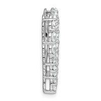 14K White Gold 3 Carat Lab Grown Diamond VS SI+ G+ Complete Heart Chain Slide Pendant view 2