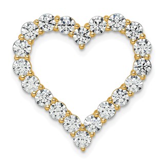 14K Certified Lab Grown Diamond 3ctw VS DEF Heart Pendant