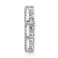 14K White Gold 0.20 Carat Lab Grown Diamond VS SI+ G+ Complete Cross Chain Slide Pendant view 2