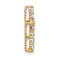 14K Yellow Gold 0.20 Carat Lab Grown Diamond VS+ F+ Complete Cross Chain Slide Pendant view 2