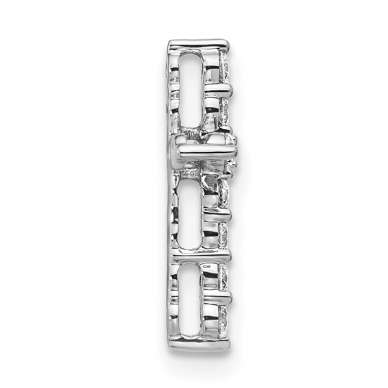 14K White Gold Certified Lab Grown Diamond VS/SI FGH Cross Pendant